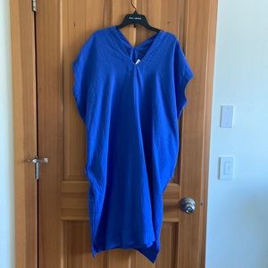 Atelier Delphine crescent caftan dress in Majorelle blue midi size xs